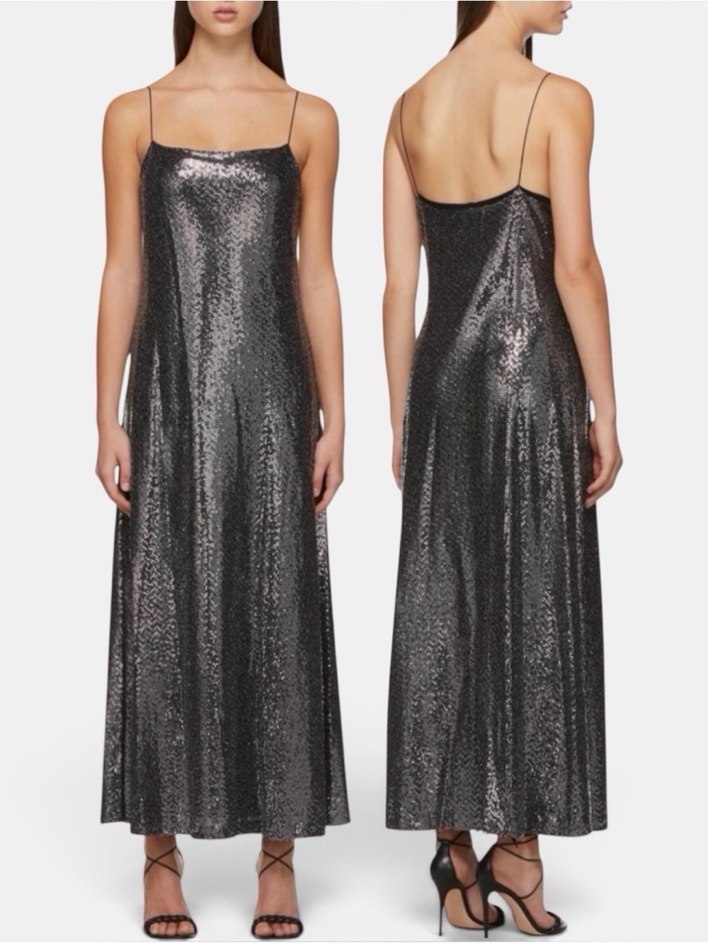 Rosetta Getty Sequin Dress Black